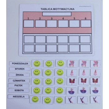 Tablica motywacyjna magnetyczna A4 forma uproszczona różowa