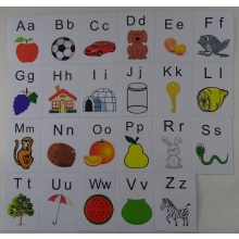 Alafabet obrazkowy karty edukacyjne wersja w j. angielskim