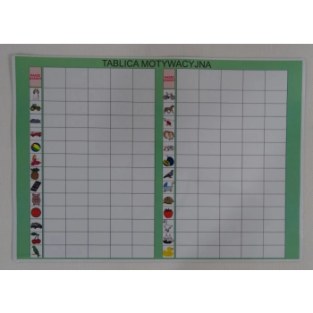 Magnetyczna Tablica motywacyjna z zasadami w przedszkolu/ w szkole A3