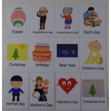 Dni świąteczne karty edukacyjne wersja w języku angielskim