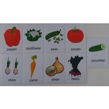 Warzywa karty edukacyjne - wersja w języku angielskim