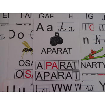 Alfabet wersja 1  plansze edukacyjne litery drukowane