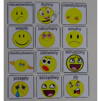 Emocje - piktogramy dla dzieci do komunikacji