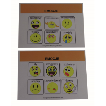 Emocje - piktogramy do komunikacji z kartami aktywności