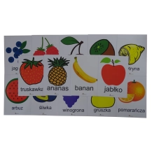 Owoce - karty edukacyjne