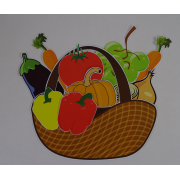 Dekoracja - jesienny koszyk (owoce,warzywa)