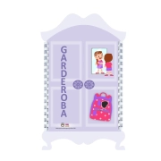 Garderoba - książeczka tematyczna - ubierz dziewczynkę