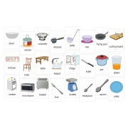 Kuchnia / akcesoria karty edukacyjne wersja w języku angielskim