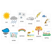 Pogoda / pory roku karty edukacyjne wersja w j. angielskim