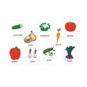 Warzywa karty edukacyjne - wersja w j. angielskim