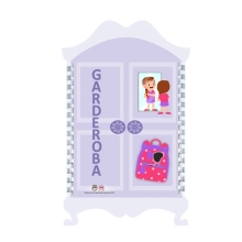 Garderoba - książeczka tematyczna - ubierz dziewczynkę
