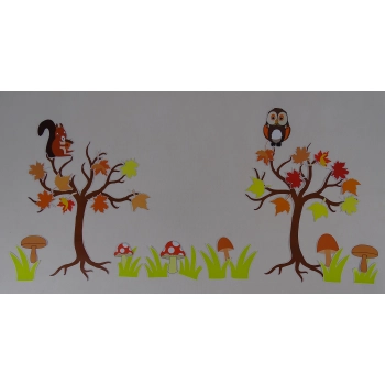 Jesień - kolorowe liście i drzewka
