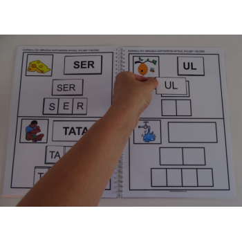 Alfabet dla dzieci- książka do uzupełniania z literkami, sylabami i wyrazami.