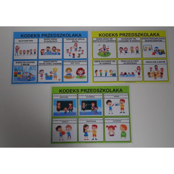 Kodeks przedszkolaka - 3 plansze edukacyjne