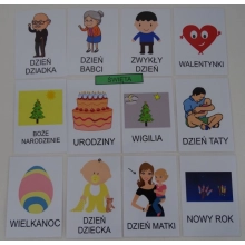 Święta - obrazki karty edukacyjne