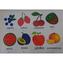 Owoce - karty edukacyjne