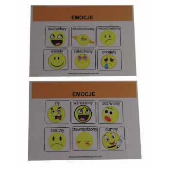 Emocje - piktogramy do komunikacji z kartami aktywności