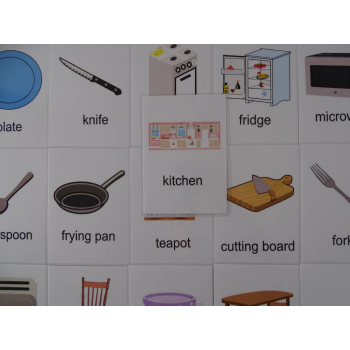 Kuchnia / akcesoria karty edukacyjne wersja w języku angielski