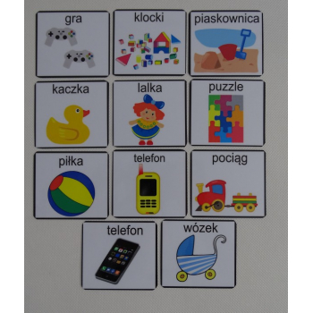 Zabawki piktogramy do komunikacji alternatywnej