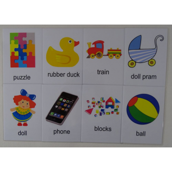 Zabawki - karty do nauki języka angielskiego dla najmłodszych