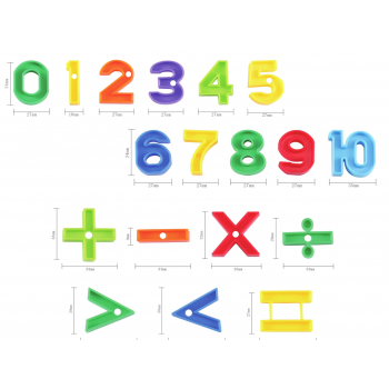 Klocki Małych Geniuszy Cyfry 100 elementów matematyka dodawanie odejmowanie